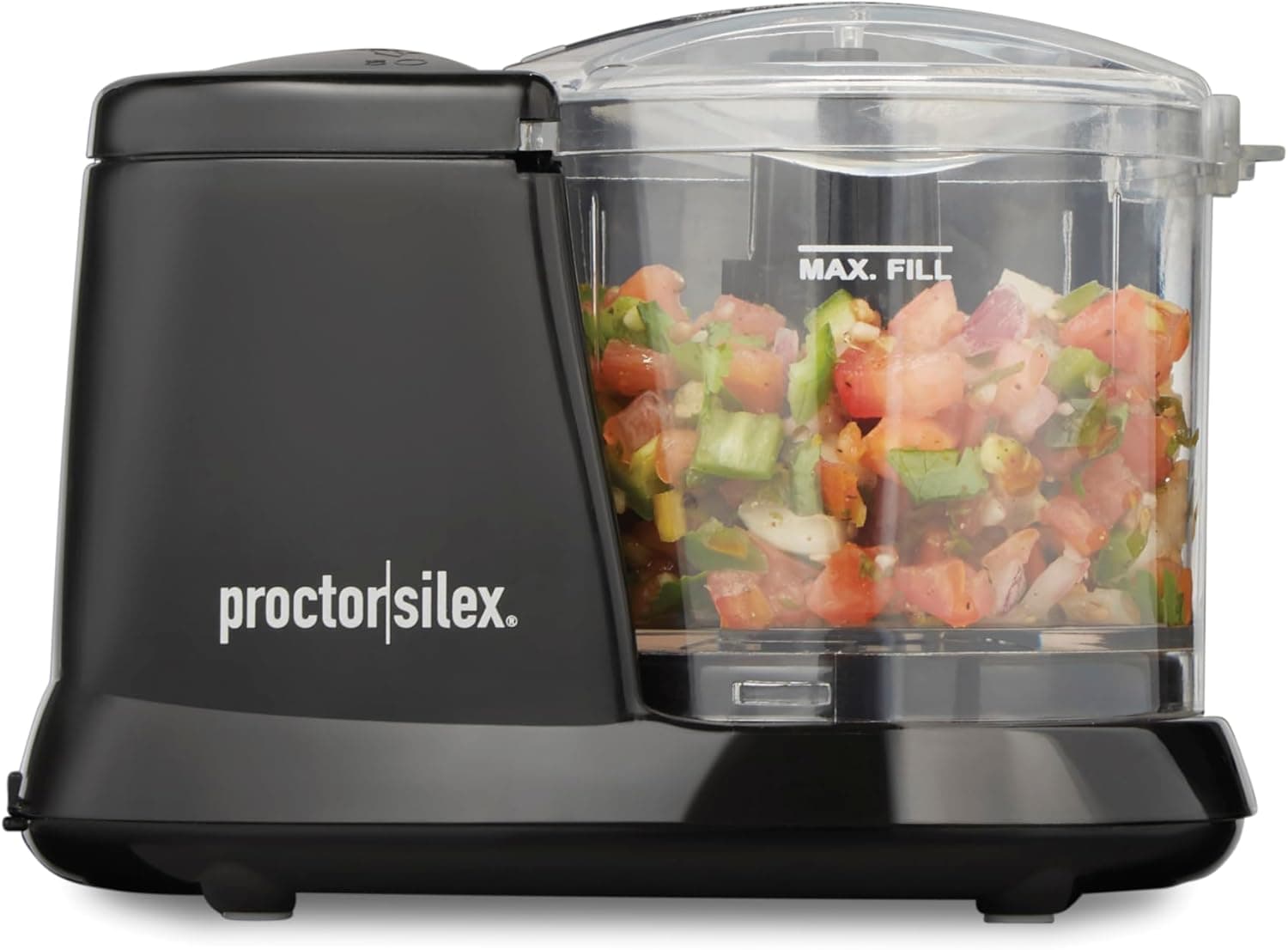Proctor Silex Durable Electric Vegetable Chopper & Mini Food Processor, 1.5 Cup Bowl, 72507J