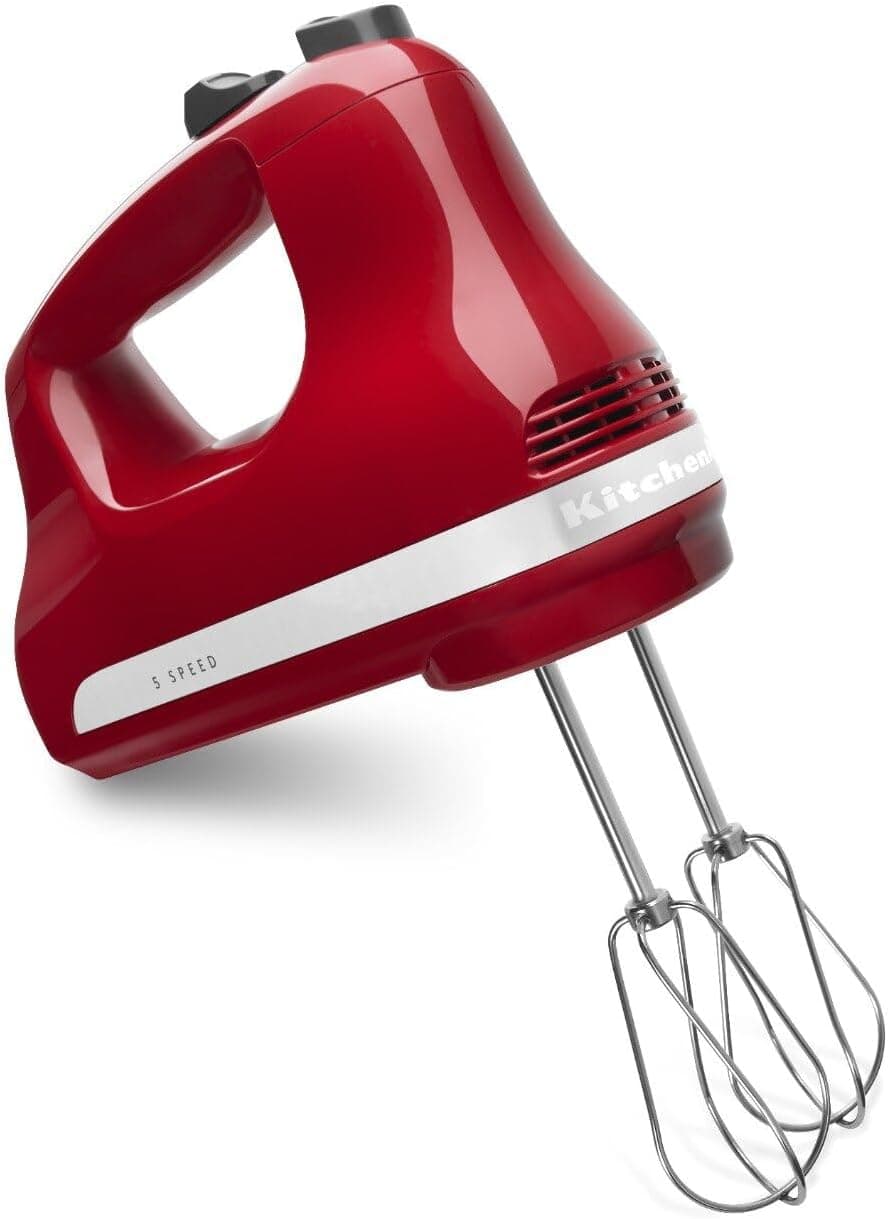 KitchenAid KHM512ER 5-Speed Ultra Power Hand Mixer, Empire Red
