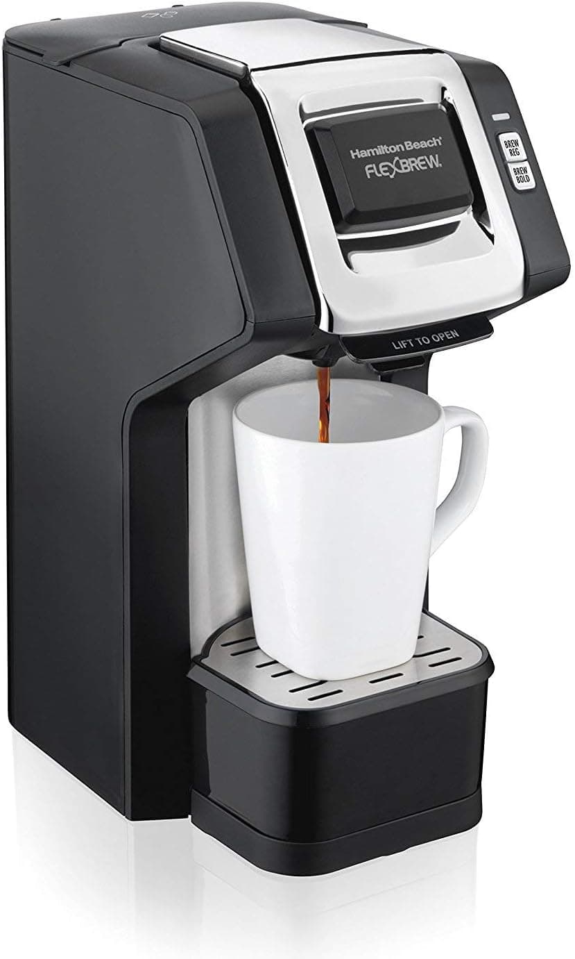 Hamilton Beach 49979 FlexBrew Single-Serve Coffee Maker, Black and Chrome