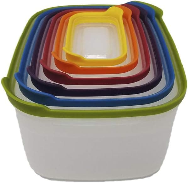 Gearrific 12-Piece Nesting Food Storage Container Set, Space Saver, Kitchen Organization