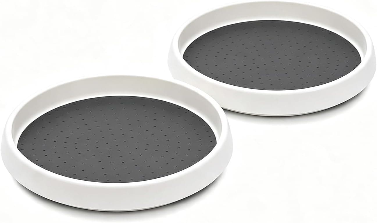 P PRETIRENO Lazy Susan Turntable Organizer, 10 Inch 360° Rotating Tray