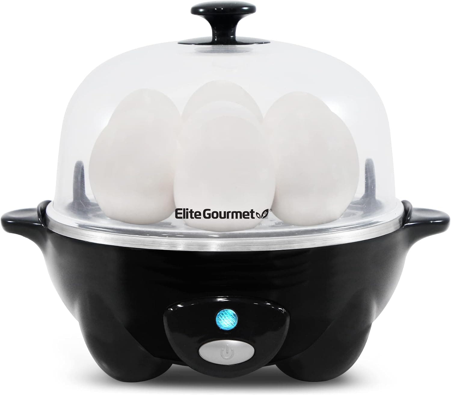 Elite Gourmet EGC-007B Rapid Egg Cooker, 7-Egg Poacher/Omelet Maker, Black