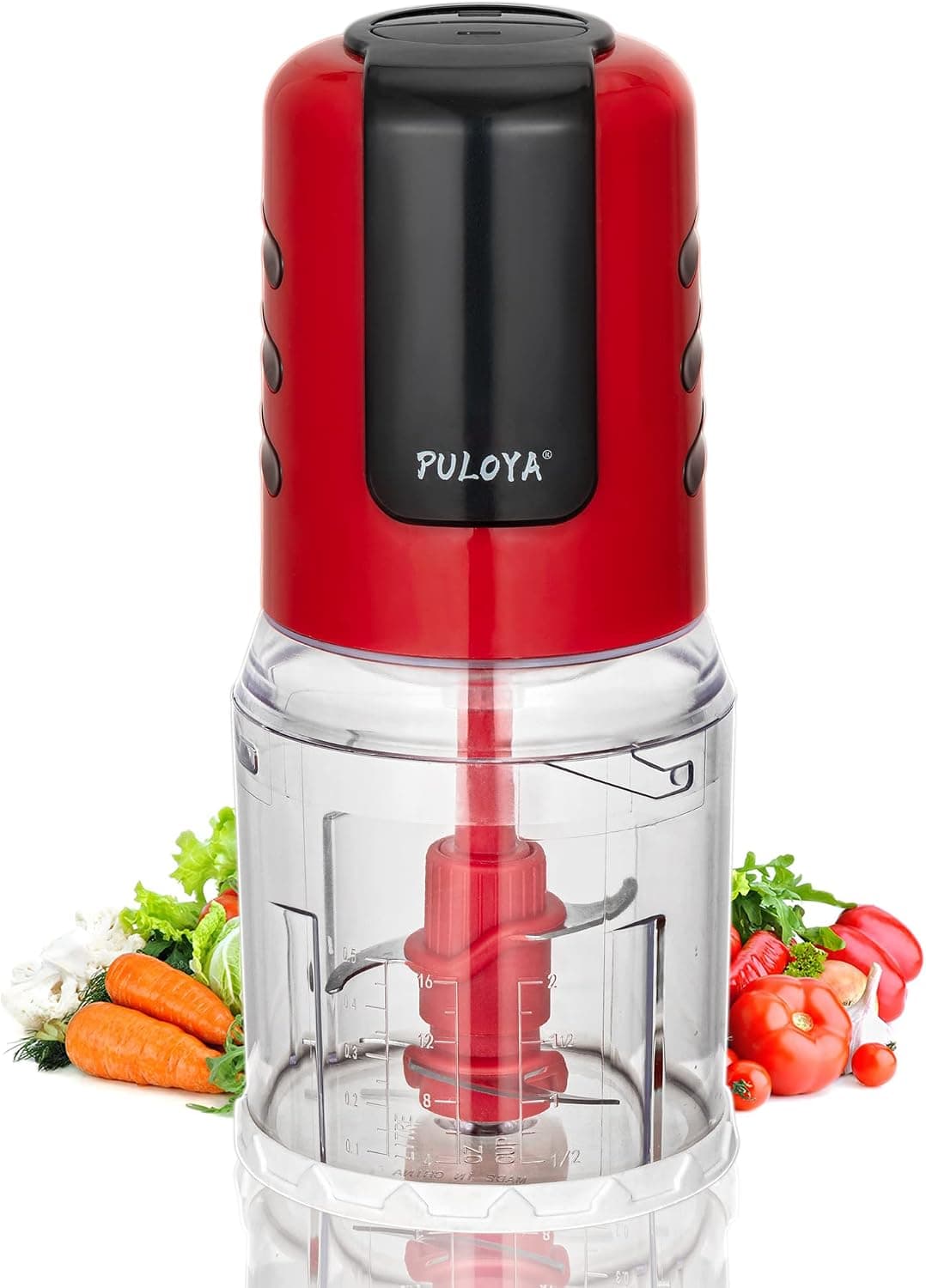 Mini Prep Food Processor 2 Cup Small Electric Food Chopper 2 Speed with 4 Stainless Steel Blade