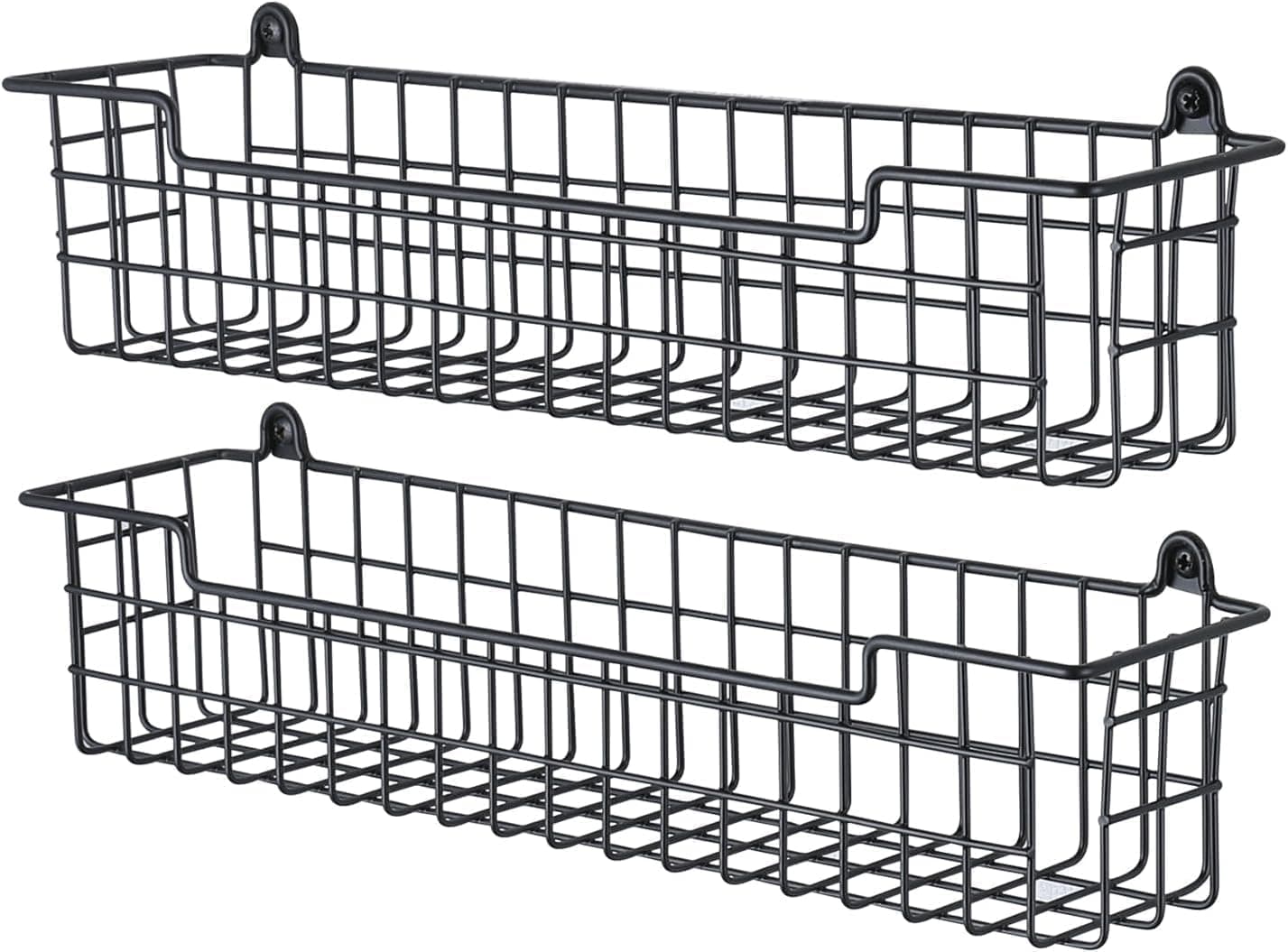 GUUKAR Spice Rack Organizer Wall Mount, 2 Packs for Cabinet Door, Black