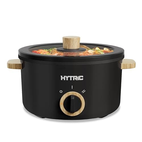 HYTRIC Electric Pot, 2.5L Portable Electric Hot Pot with Dual Power, Black