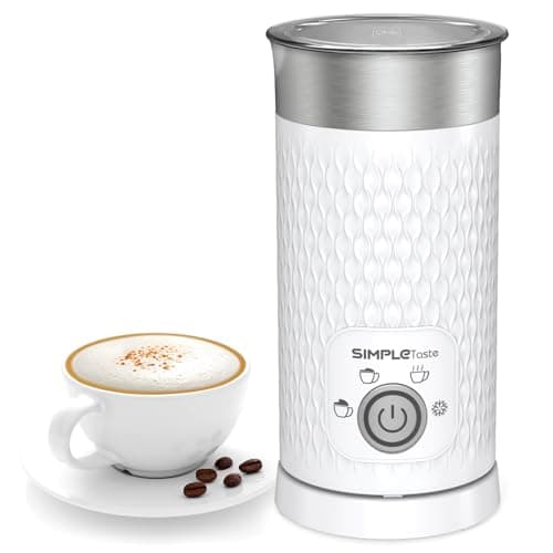 SIMPLETASTE Milk Frother, 4-in-1 Electric Automatic Milk Steamer