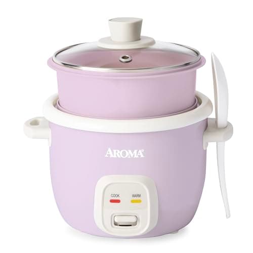 AROMA® CoreCoat Rice Cooker with Pop-Up Food Steaming Basket (4 Cups Cooked, 2 Cups Uncooked, 1 Qt)