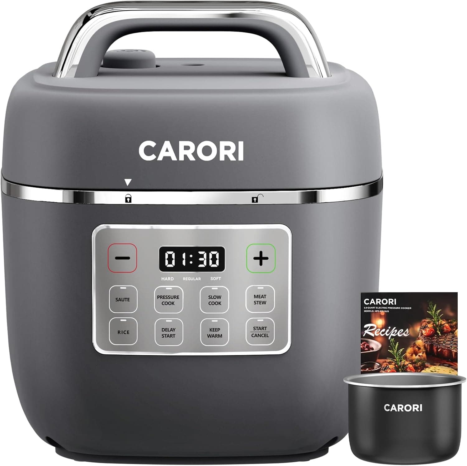 CARORI Electric Pressure Cooker 3QT, 8-Function Compact Multi-Cooker