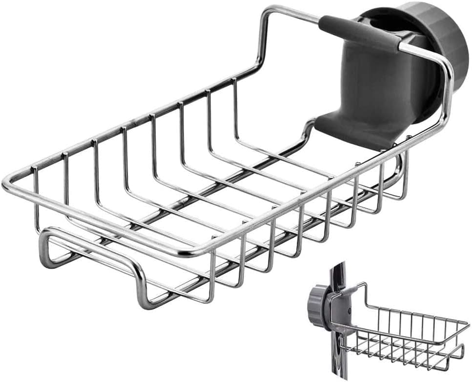 iPstyle Over-Faucet Sink Caddy Sponge Holder