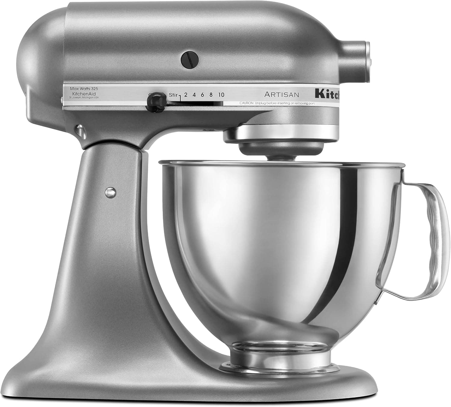 KitchenAid Artisan Series 5 Quart Tilt-Head Stand Mixer with Pouring Shield KSM150PS, Contour S