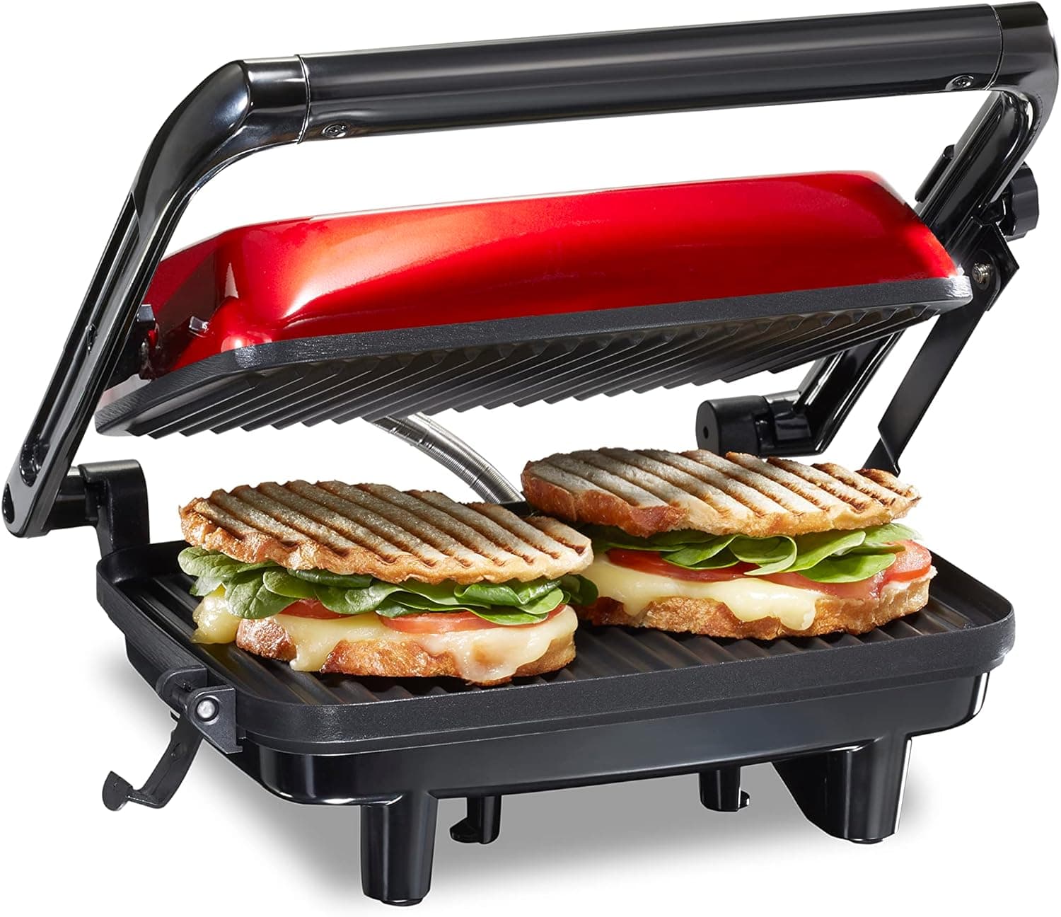 Hamilton Beach 25462Z Electric Panini Press Grill, Red