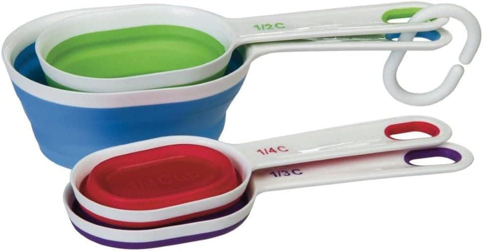 Progressive Prepworks Collapsible Measuring Cups, Set of 5, Space Saving for Narrow Containers