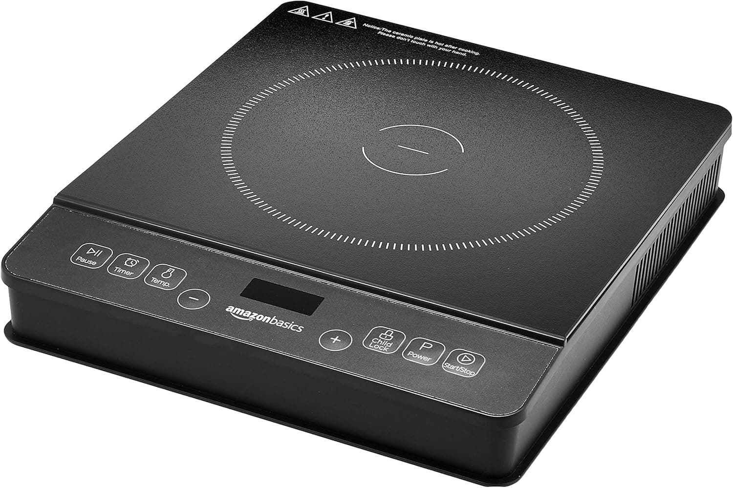 Amazon Basics 1800W Portable Electric Induction Cooktop with Child Lock