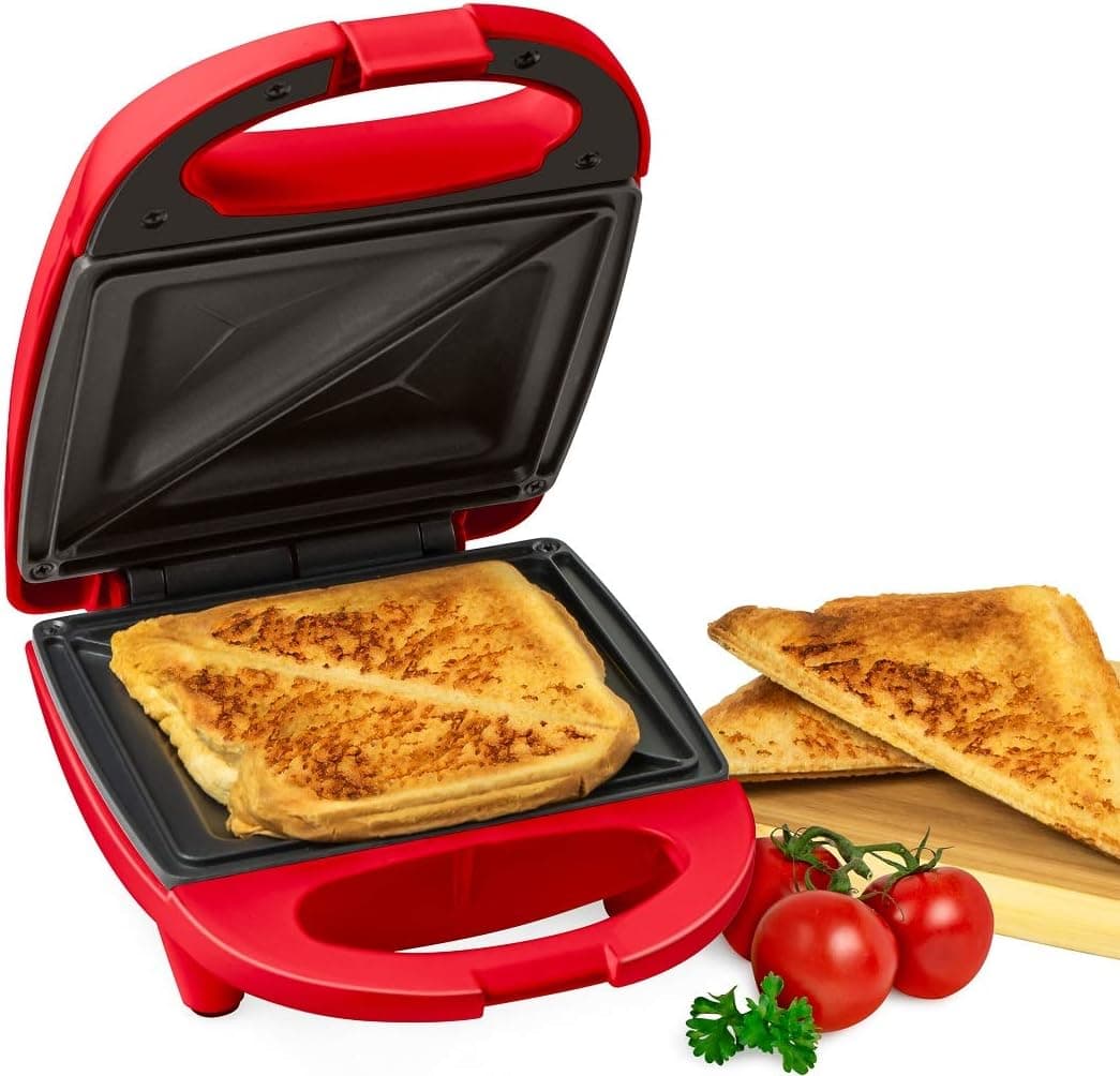 Nostalgia Mini Sandwich Maker Toaster Compact Panini Maker