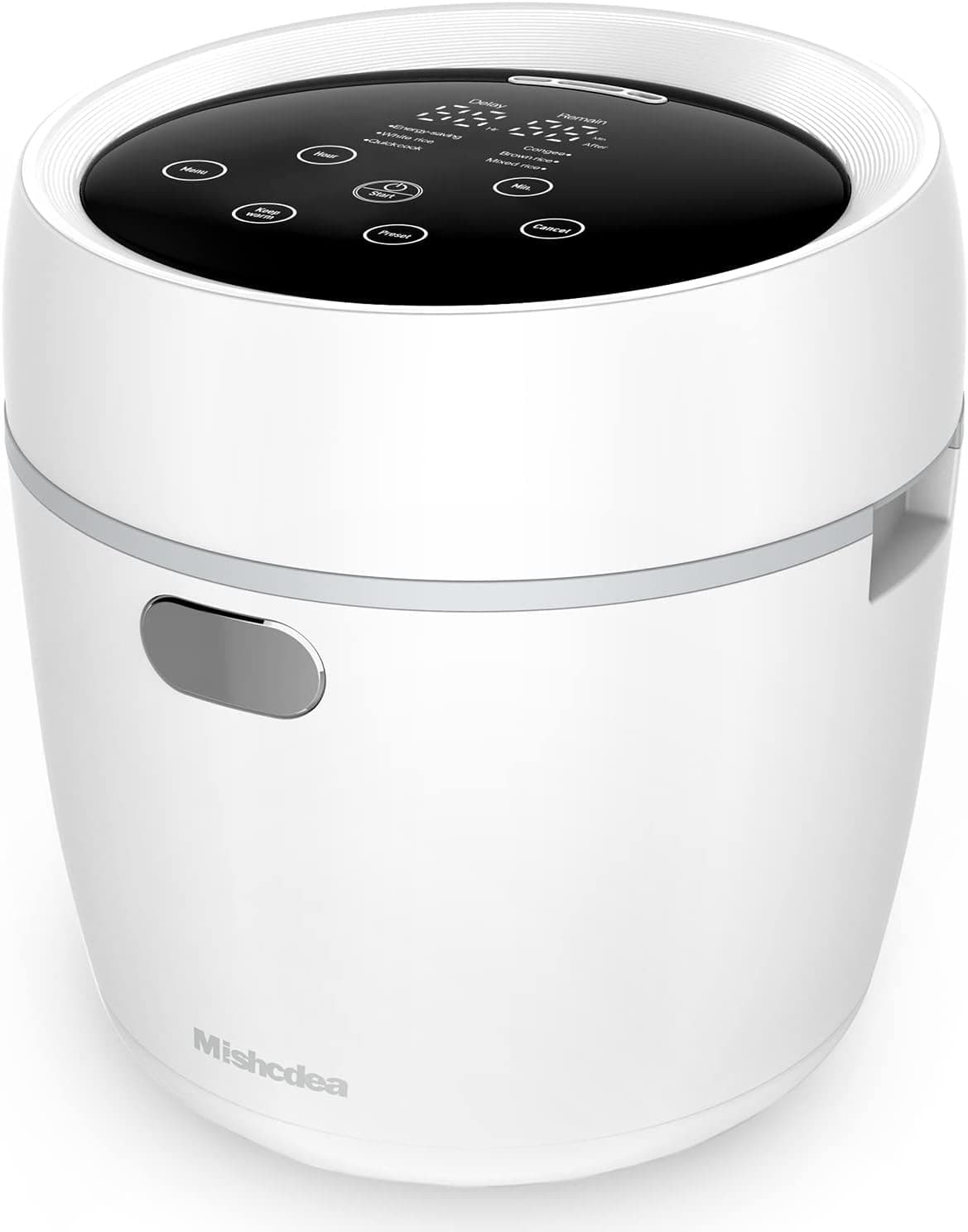 Mishcdea Small Rice Cooker 3-Cup Uncooked, Mini Ceramic Nonstick with Smart Touch Screen
