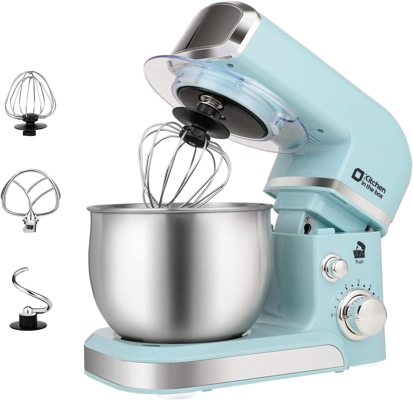 Kitchen in the box Stand Mixer, 3.2Qt Small Electric Tilt-Head Food Mixer, 6 Speeds