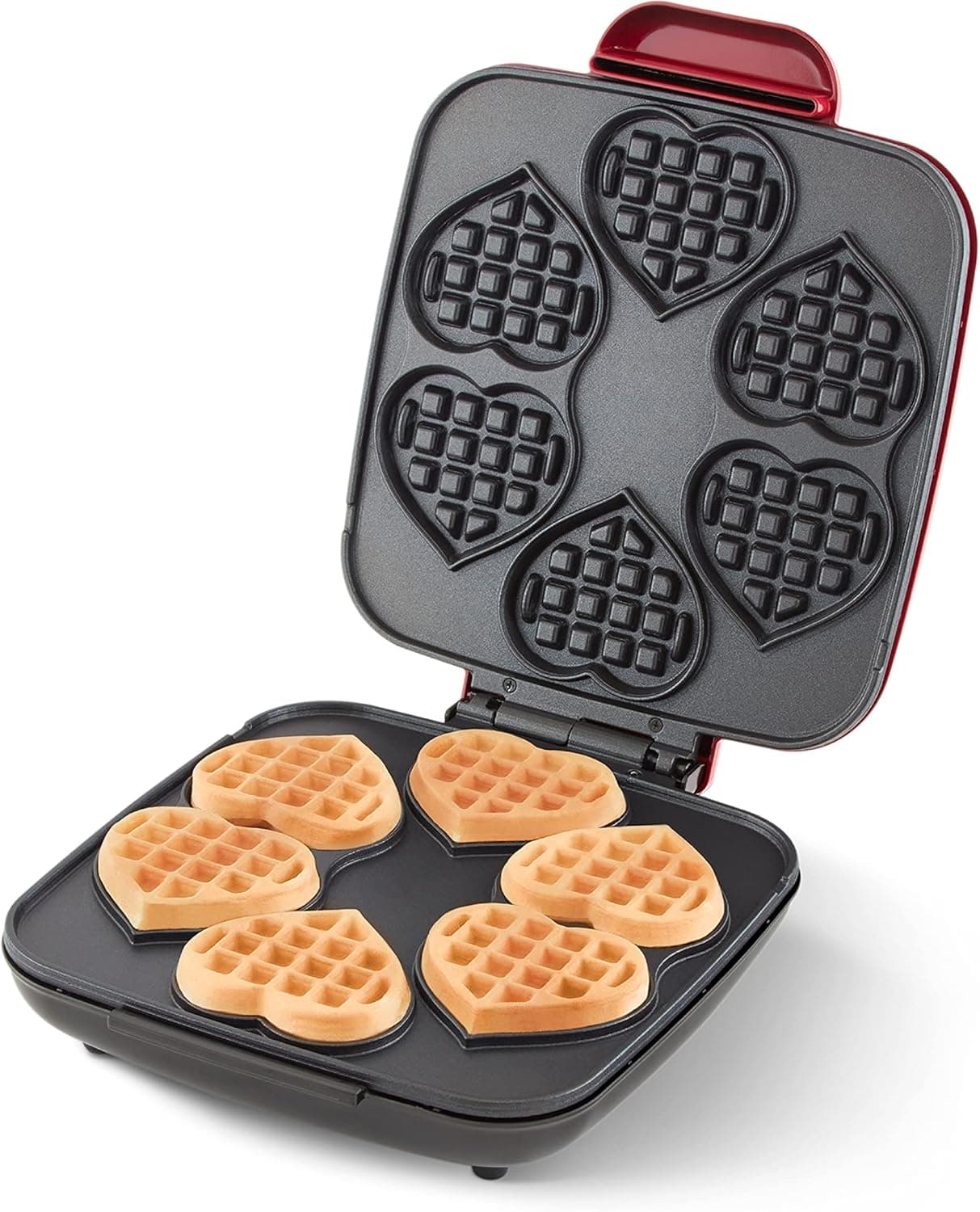 DASH Multi Mini Heart Waffle Maker, Six 3-inch Heart Waffles
