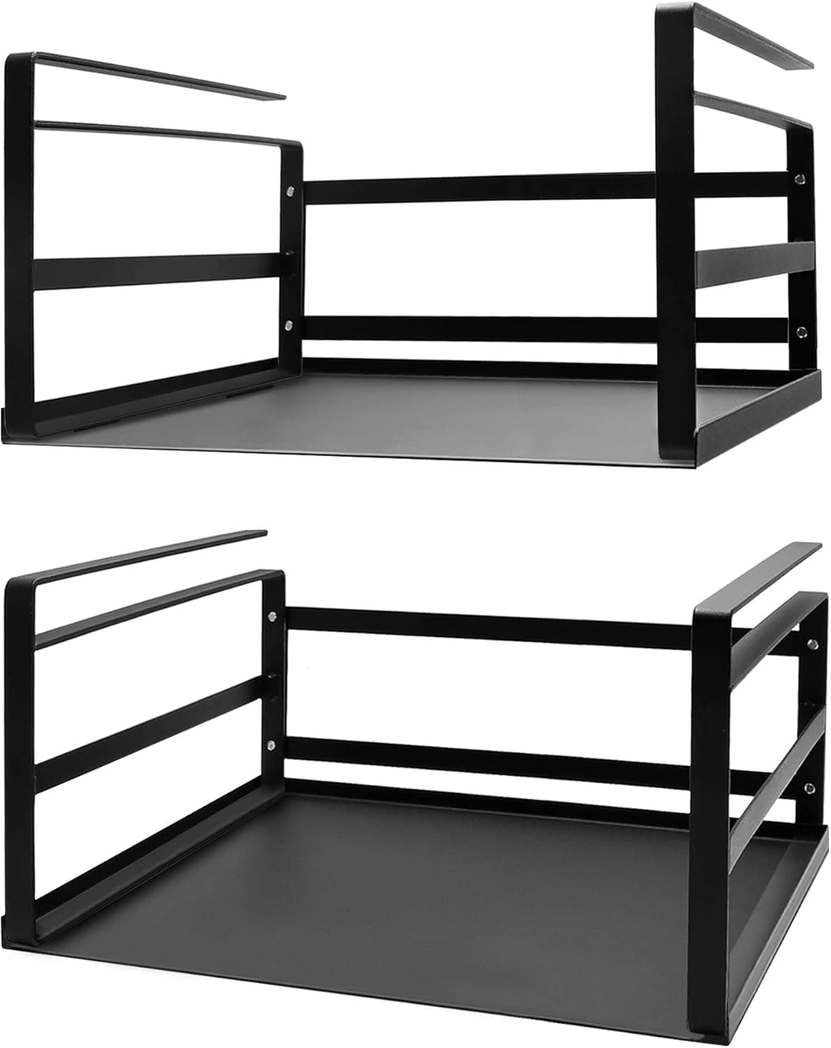 Nxconsu 2 Pack Under Shelf Storage Basket Organizer, Heavy Duty Slide-in Black