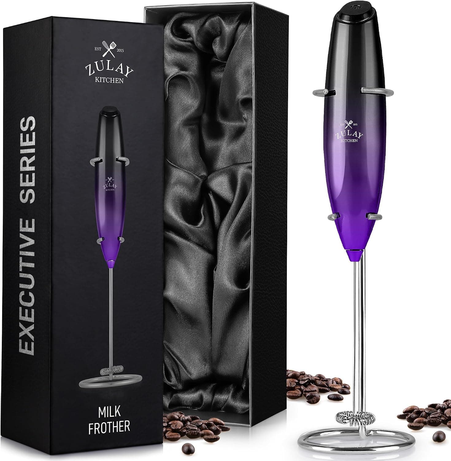 Zulay Kitchen Executive Series Luxury Handheld Milk Frother