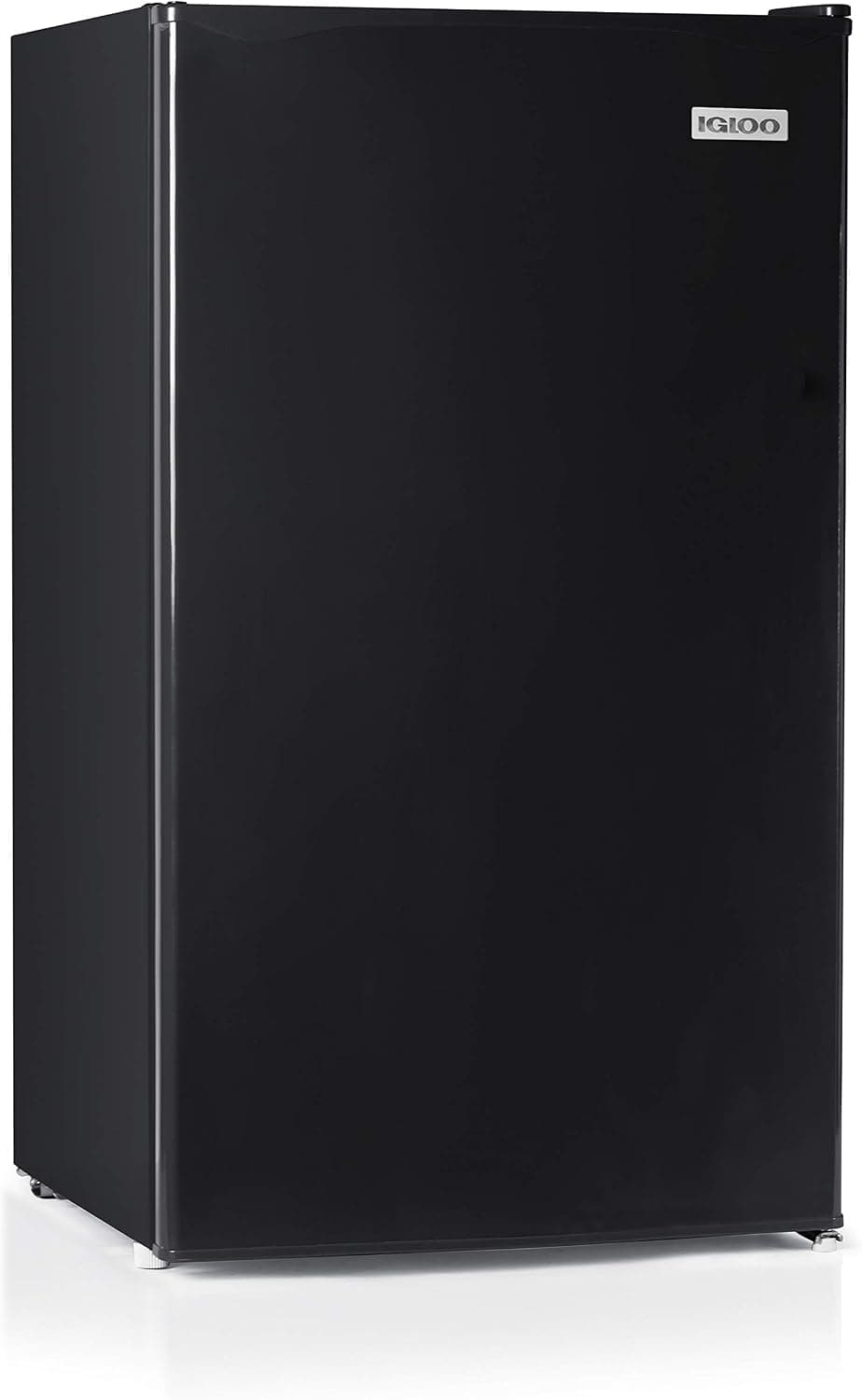 Igloo 3.2 Cu.Ft. Single Door Compact Refrigerator with Freezer and Slide Out Glass Shelf