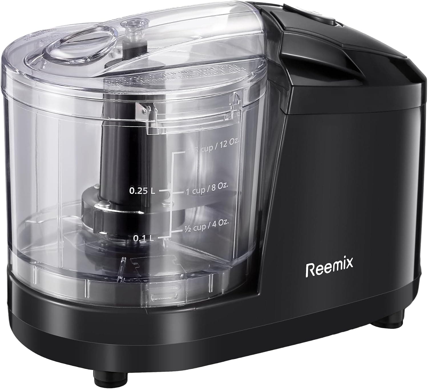 Reemix 1.5-Cup One-Touch Electric Food Chopper, 100W Mini Food Processor, Stainless Steel Blade