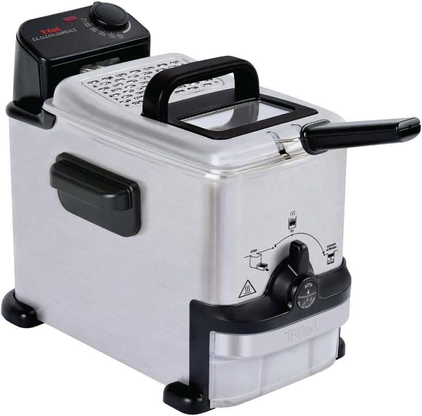 T-fal Compact EZ Clean Stainless Steel Deep Fryer, 1.8L, 1200W