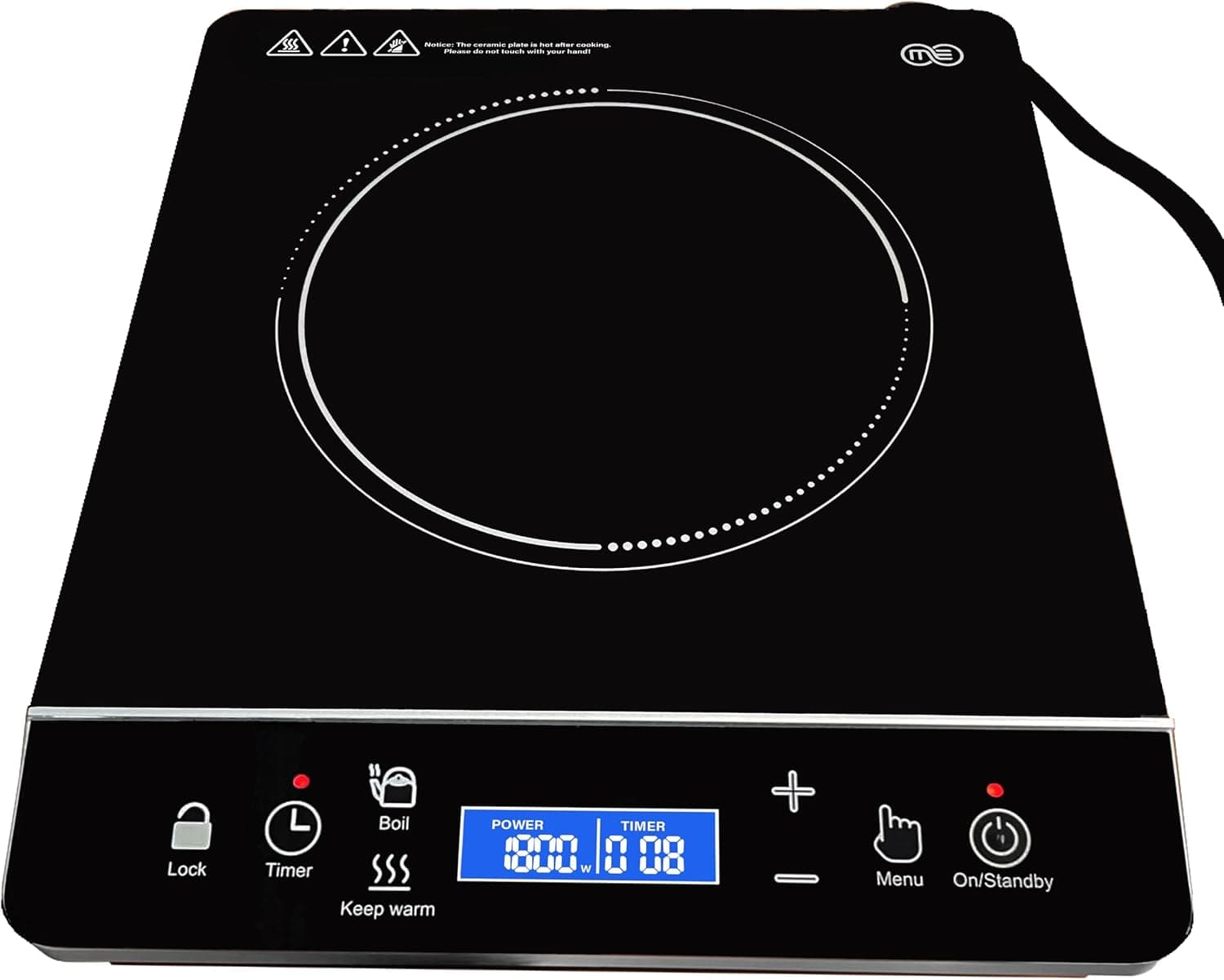 OMEO Portable Induction Cooktop Hot Plate Countertop Burner, 1800W