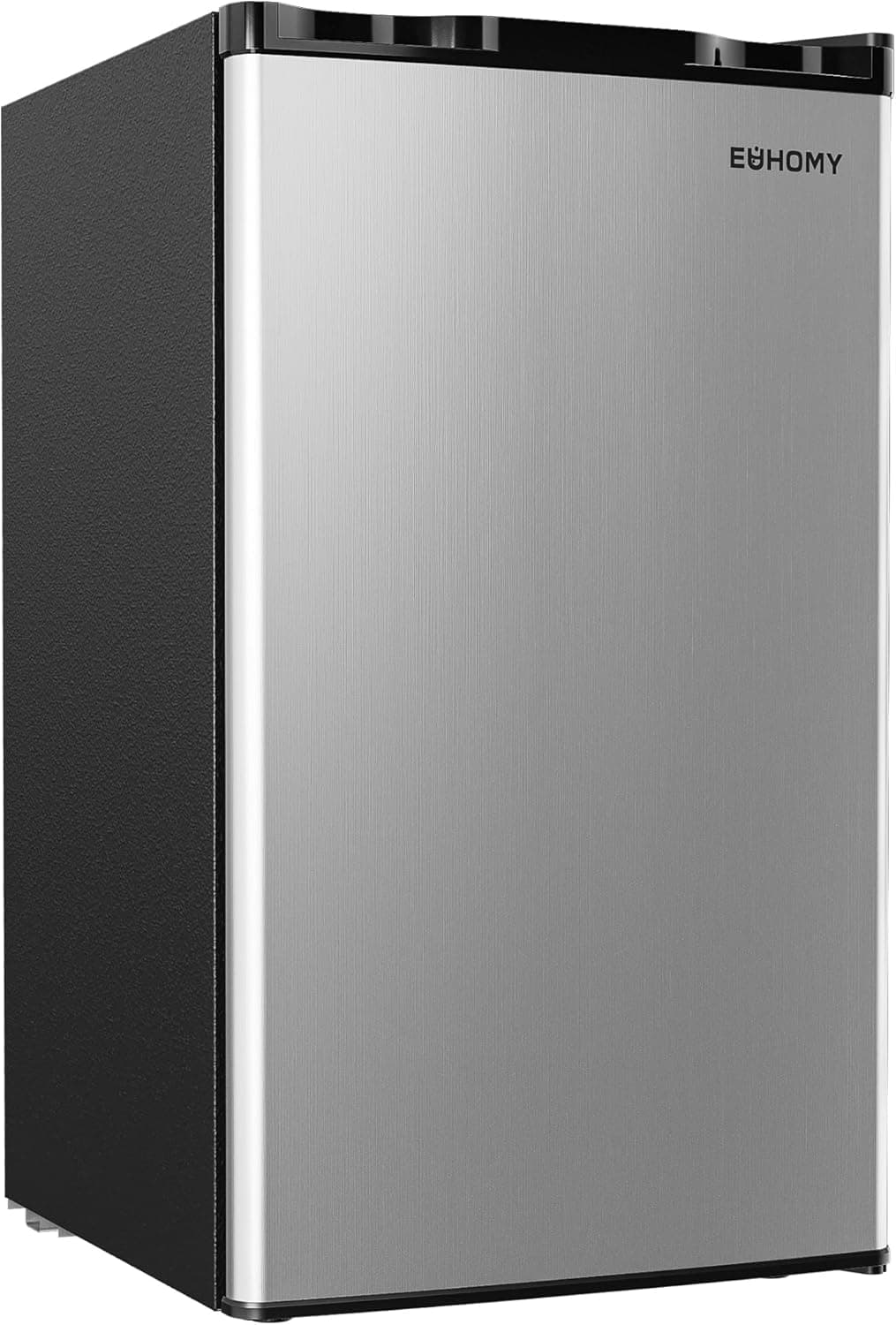 EUHOMY 3.2 Cu.Ft Mini Fridge with Freezer, Single Door Compact Refrigerator, Silver