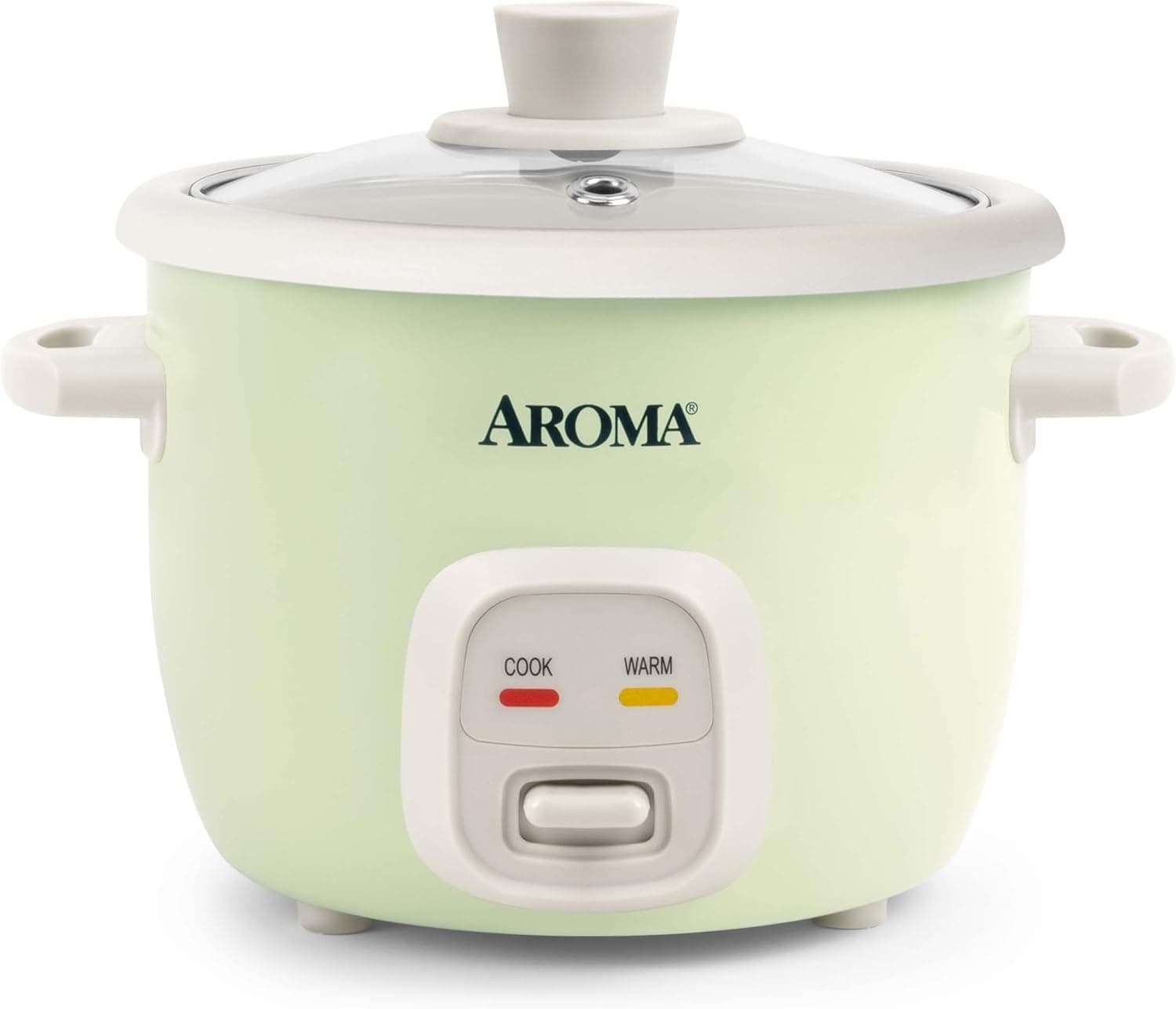 AROMA Mini Rice Cooker, 2-Cup Uncooked / 4-Cup Cooked, Grain & Soup Maker, 1 Qt