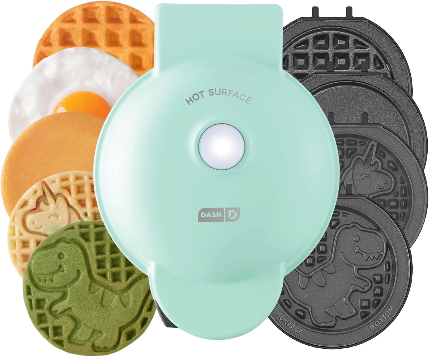 Dash MultiMaker Mini System with 6 Removable Plates (Aqua)