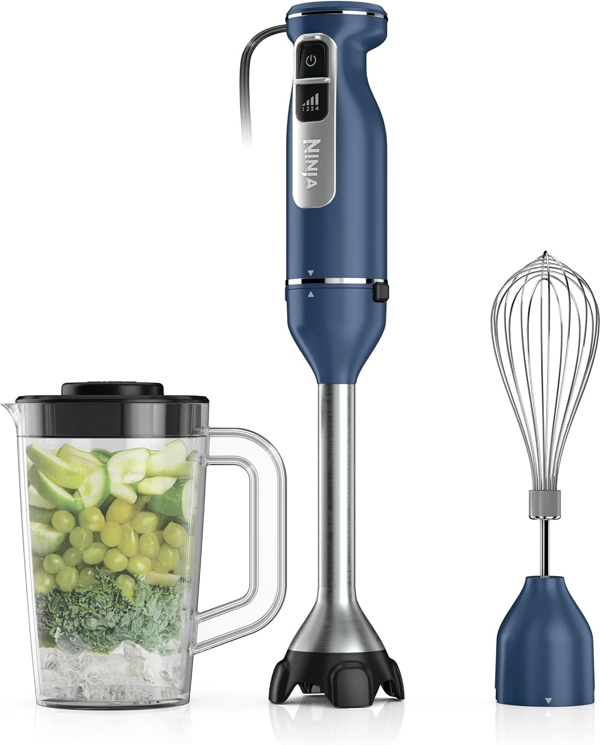 Ninja Immersion Blender and Whisk, Hand Stick Blender, 4 Speeds, with SplatterShield, CI201ND