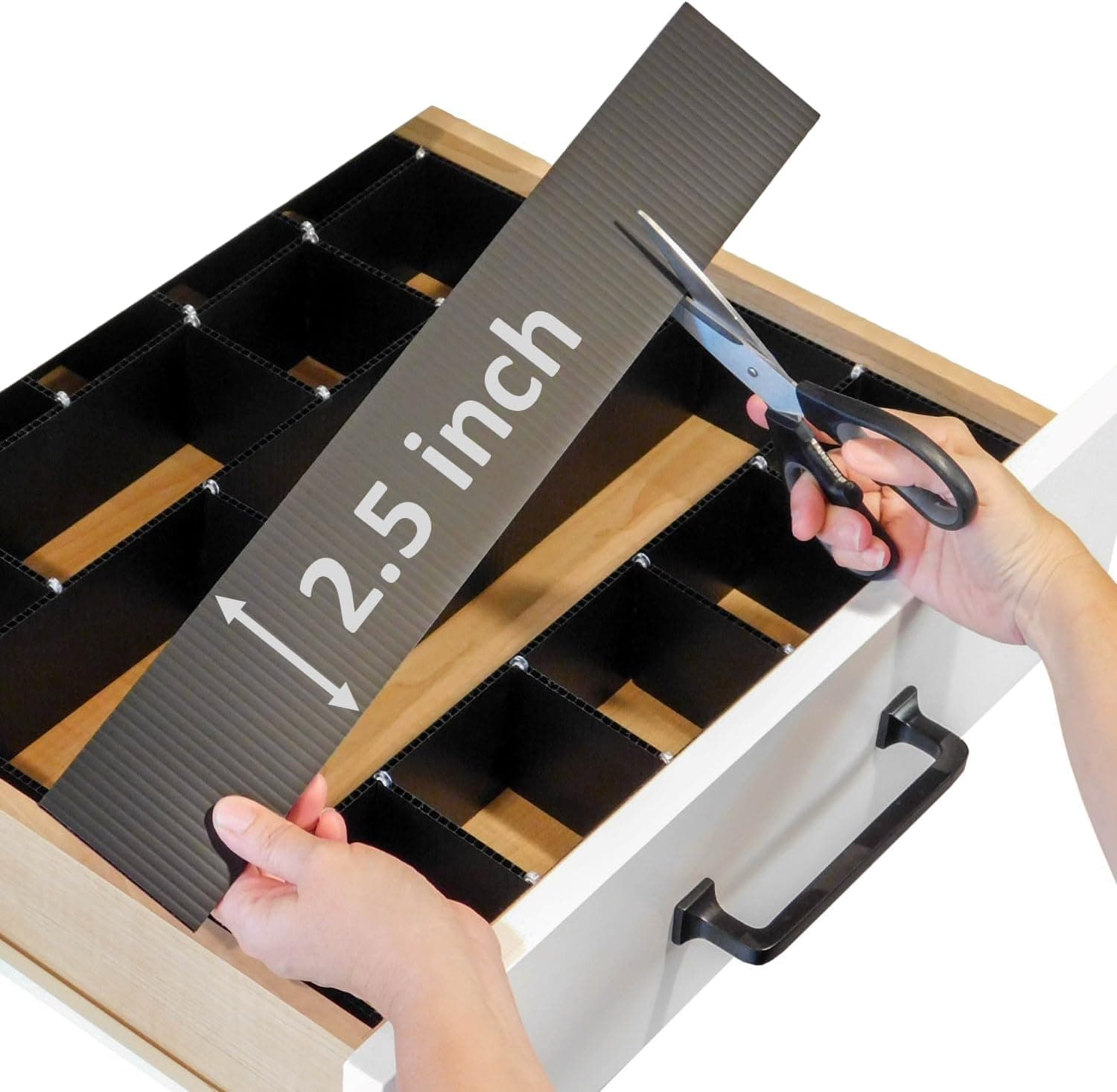 DRAWER DADDY Adjustable Drawer Dividers, Customizable Drawer Organizer